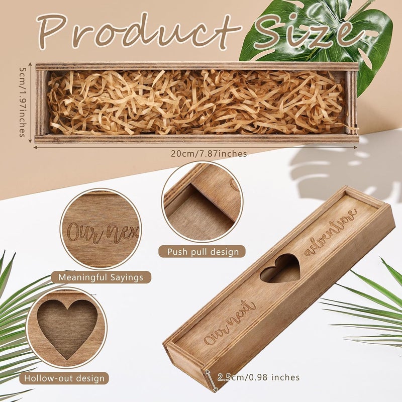 Barydat Pregnancy Test Gifts Box Keepsake Box Pregnancy Announcement for Husband Wooden Baby Reveal Announcements Surprise Ideas Test Holder Baby Souvenir Gifts for Dad Grandma Grandparents(Brown) - Image 2